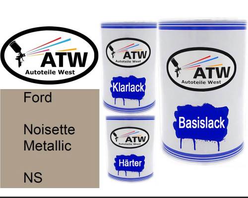 Ford, Noisette Metallic, NS: 500ml Lackdose + 500ml Klarlack + 250ml Härter - Set, von ATW Autoteile West.